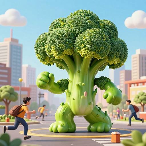 Retro 100ft Broccoli Monster Attack