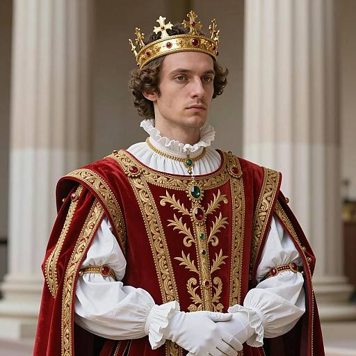 Photorealistic Young Man in Royal Attire