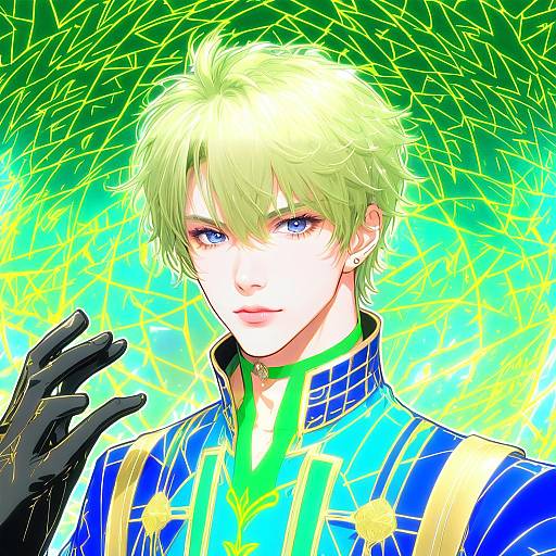 Illustration of Guy cecil, tales of (series) in the style of Akasaai