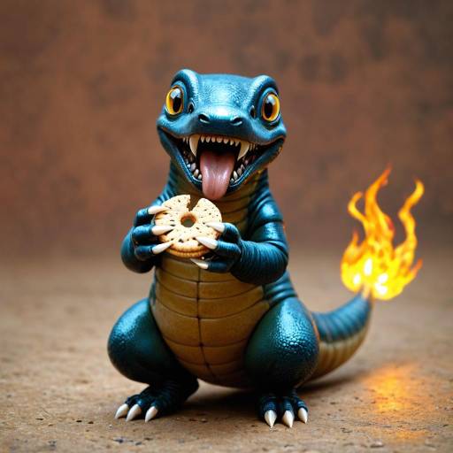 Happy Sea Serpent with Cookie Happy Sea Serpent with Cookie