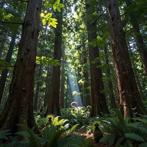 Enchanted Fantasy Forest with Luminescent Trees