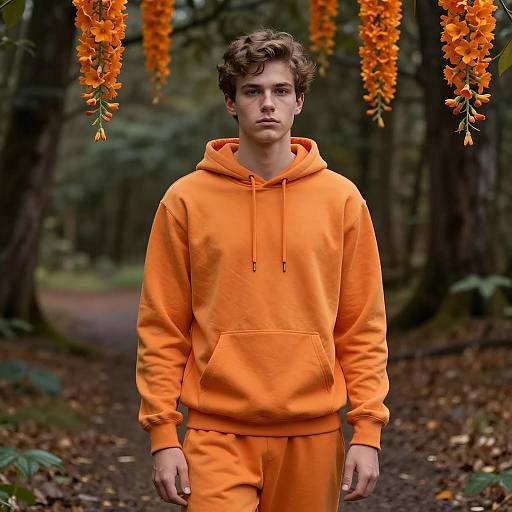 Honey Costume Boy in a Dim Forest