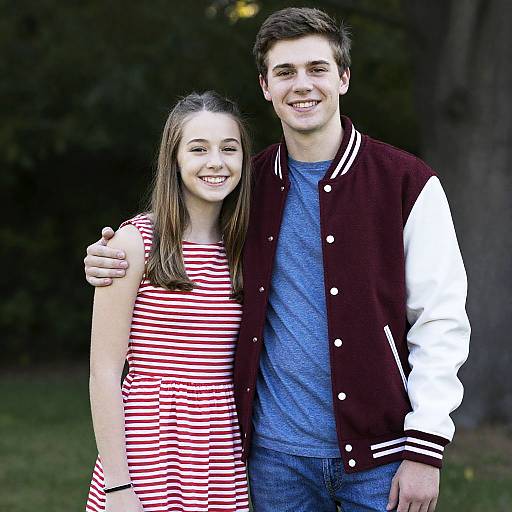 Young Couple Smiling in Nature