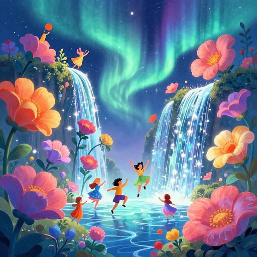 Surreal Blooming Fantasy Landscape