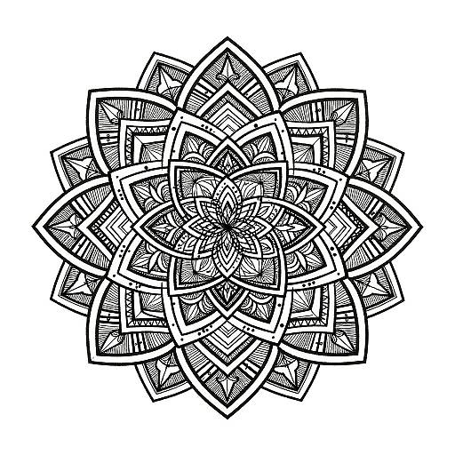 Intricate Zendoodle Mandala Art