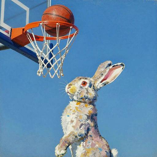 Warhol Style Rabbit Slam Dunk Pop Art
