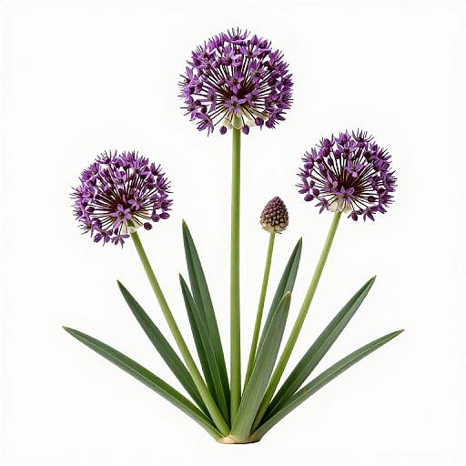Ornamental Allium Garden Scene