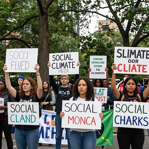 Diverse Climate Strike in City Park