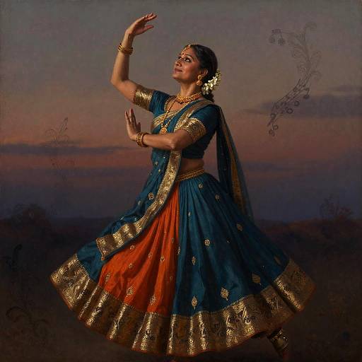 Kathak Dancer in Twilight Reverie
