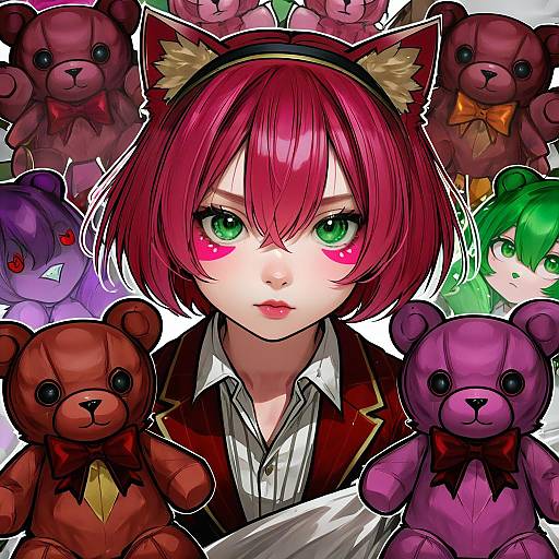 Illustration of Annie (league of legends), league of legends in the style of Naokomama