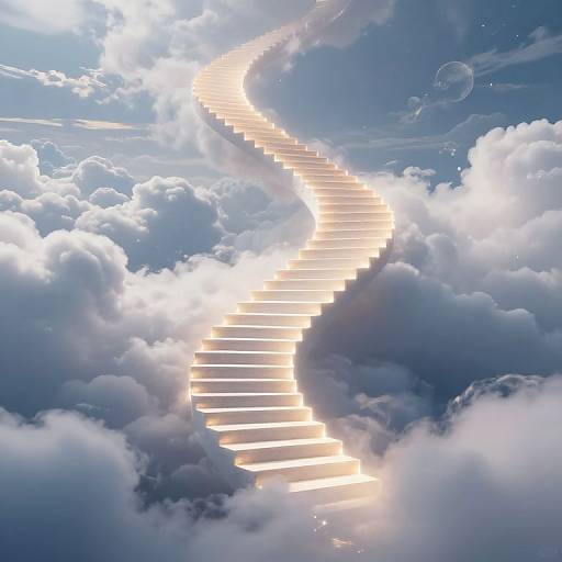 Luminous Staircase to Celestial Transcendence