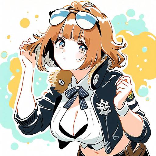 Illustration of Grizzly mkv (girls' frontline), girls' frontline in the style of Mitsumoto jouji