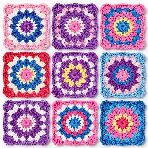 Colorful Crochet Granny Square Patterns