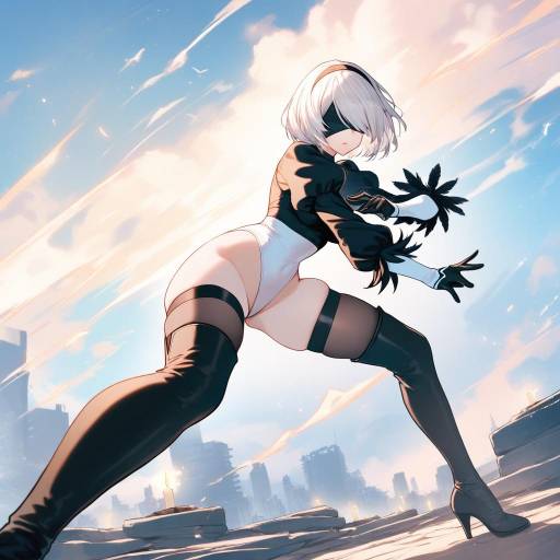 2B from Nier Automata in Dynamic Pose