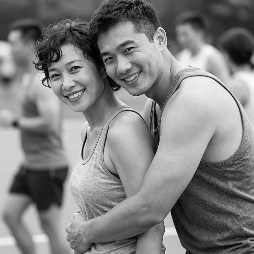 Joyful Embrace in Soft Light