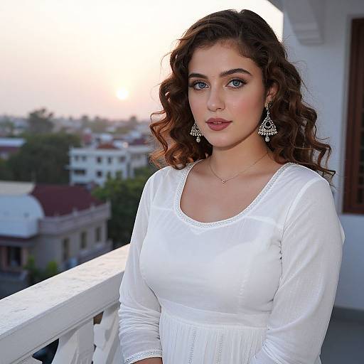 Realistic Portrait of Woman in Churidar