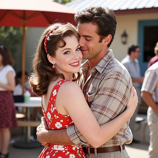 1950s Grease Characters Embrace