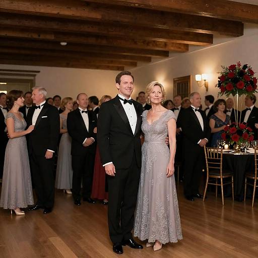Elegant Ballroom Couple in Formal Attire