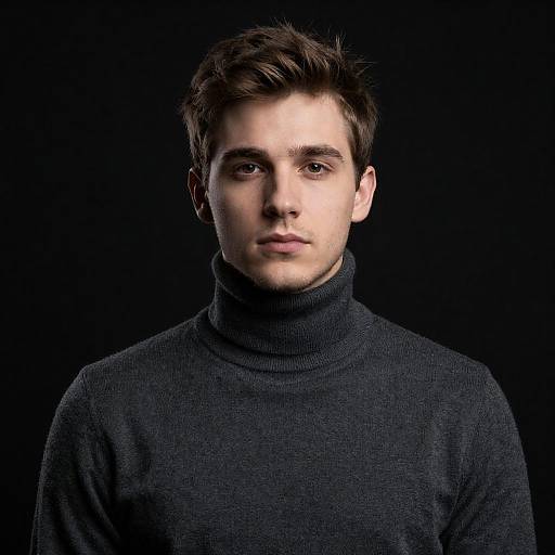 Portrait of a Young Man in Turtleneck