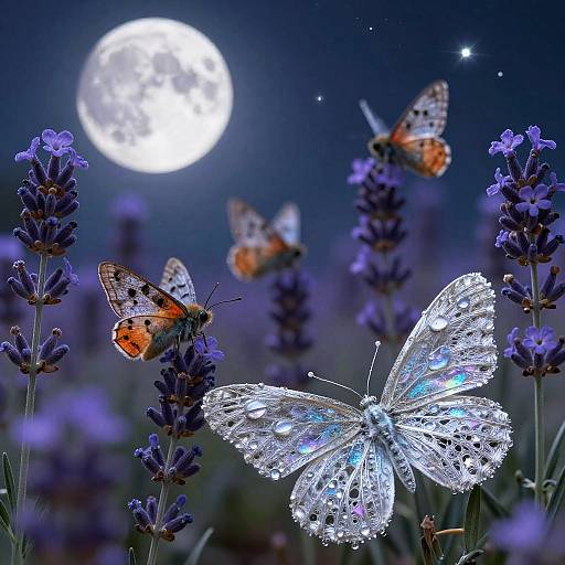 Celestial Lavender Moth Sprites