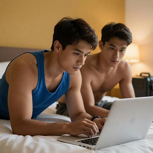 Muscular Men Engaged in Work and Play