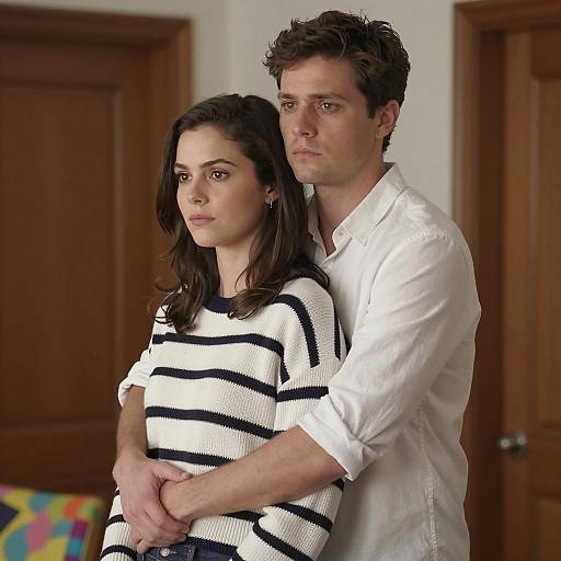 Couple Embracing Indoors