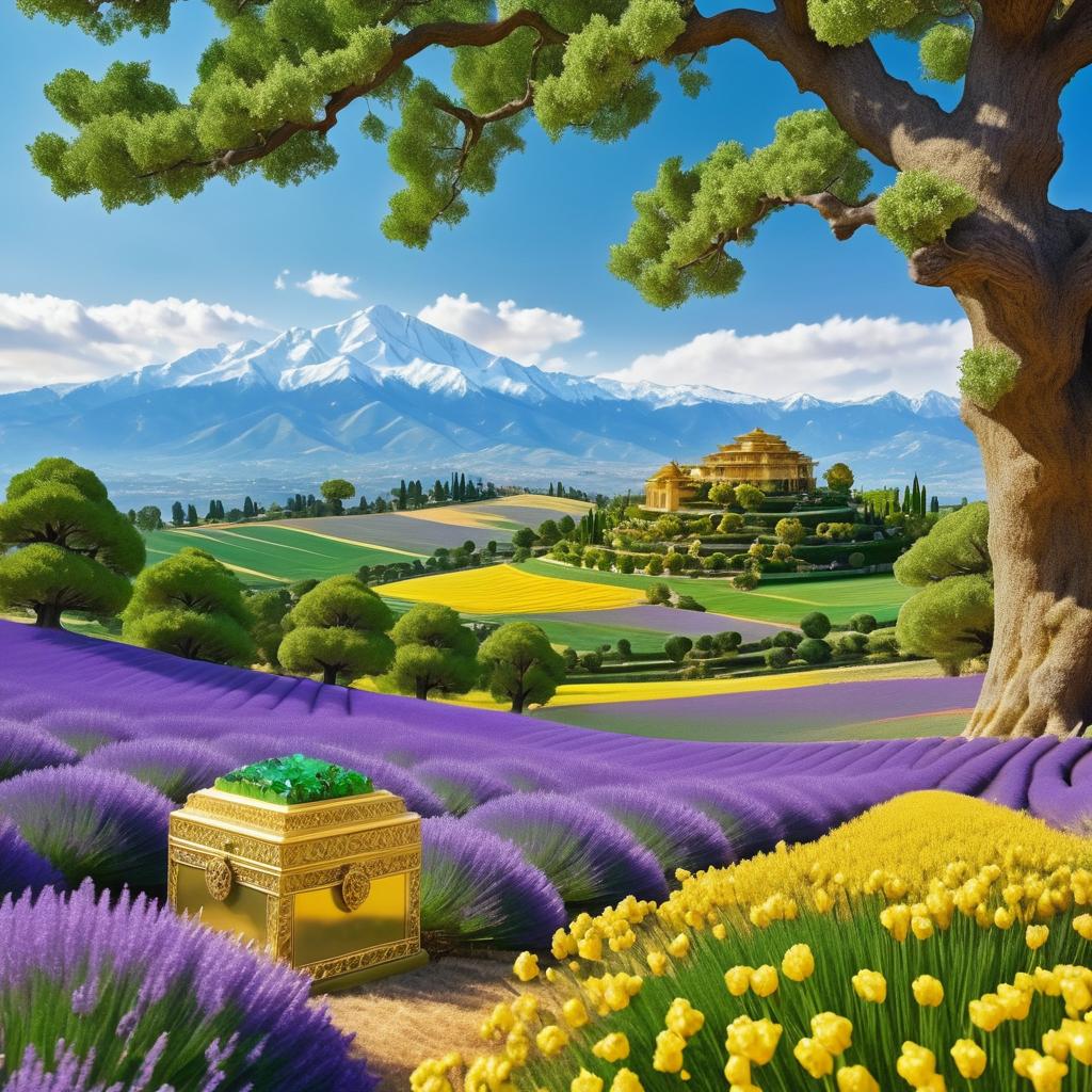 Enchanting Emeralds Amidst Lavender Fields