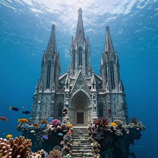 Submerged Gothic Cathedral Spires