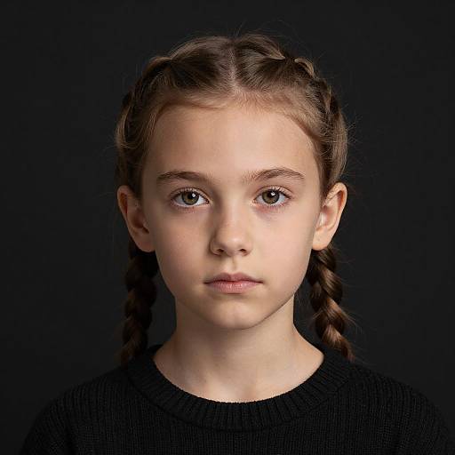 Portrait of a Young Girl in Black