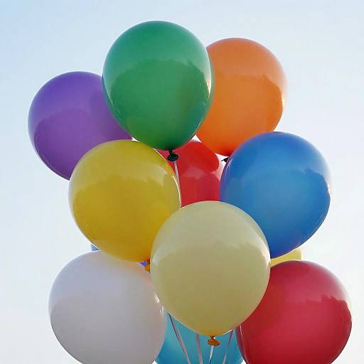 Vibrant Balloons Against a Bright Sky