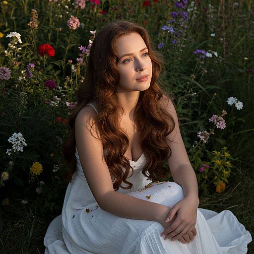 Eastern European Woman in Garden Light