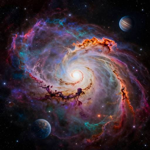 Cosmic Nebulae Outpaint Panorama