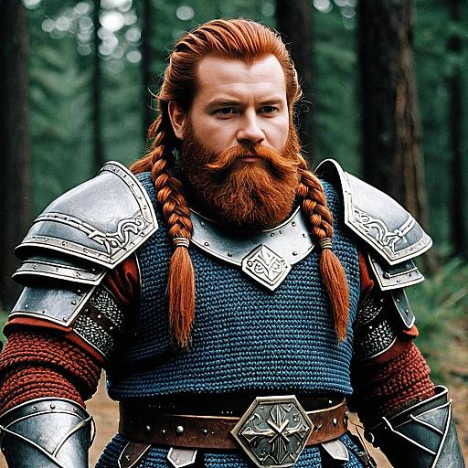 Retro 1980s Dwarf Warrior Pixel Art