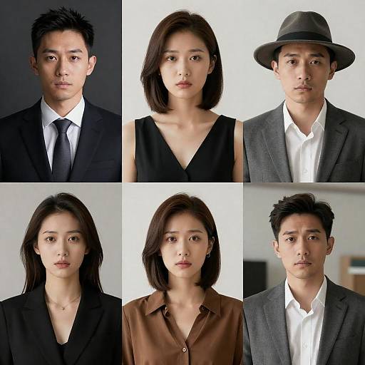 Vertical Collage of Diverse Expressions