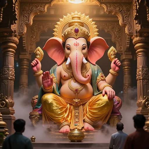 Celestial Lord Ganesh Welcoming Visitors