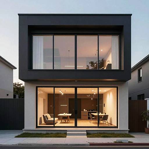 Photorealistic Modern Two-Story Facade