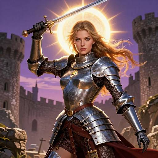 Bold Joan of Arc Knight Portrait