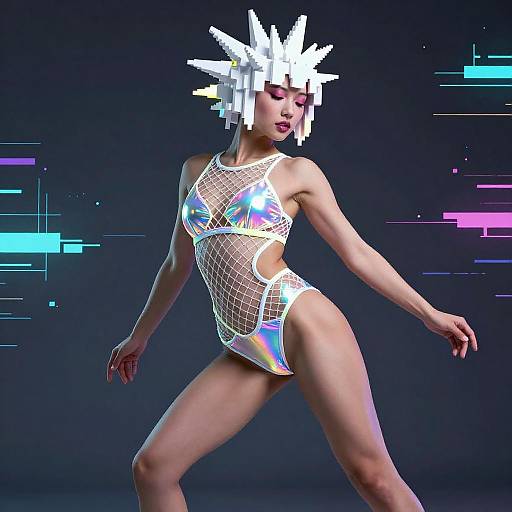 Cyber Surrealist Techno Dancer