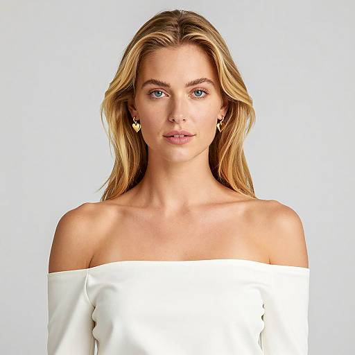 Portrait of a Blonde Woman in White