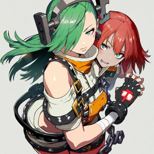 Illustration of A.b.a, guilty gear in the style of Shiwasu no okina