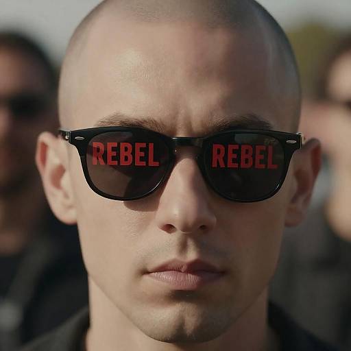 Intense Rebel Portrait of a Bald Man