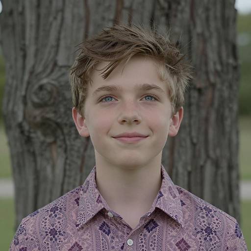 Casual Portrait of a Smiling Youth