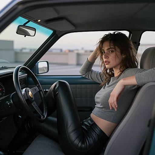 Cinematic Vintage Car Vibes with Freckles