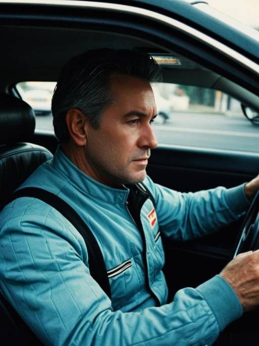 Cinematic Portrait of a Driver in Costume