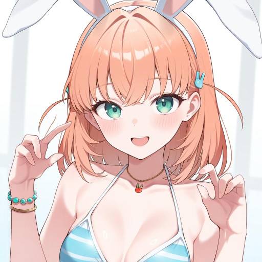Virtual YouTuber with Rabbit Ears