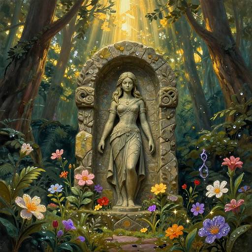 Enchanted Wand in Mystical Forest