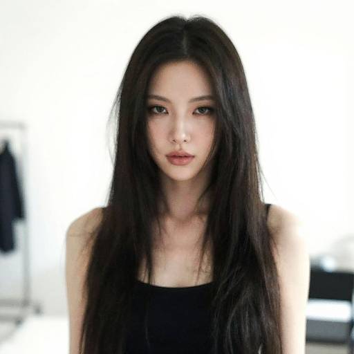 Blurry Portrait of Serious Woman