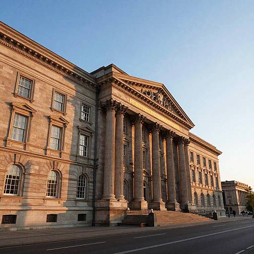 Photorealistic Museum at Sunset