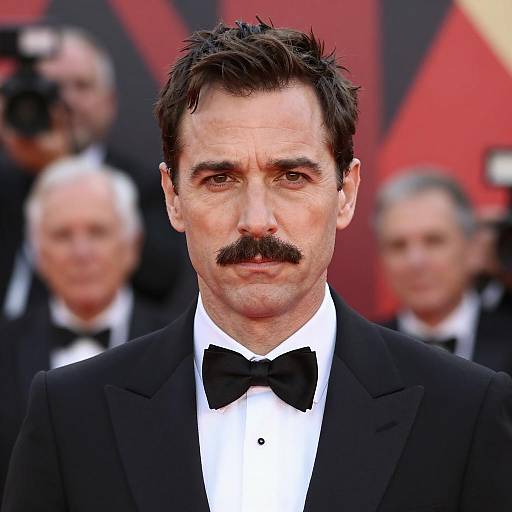 Man in Black Tuxedo with Mustache
