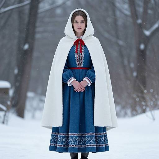 Hidden Folk Costume in Blue and White